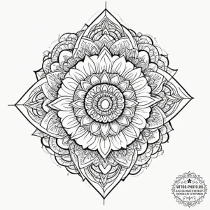 Tattoo design, abstract shapes that mimic tor... - эскиз тату (№1751612196_0, 04.07.2025 06:56) — tattoo-photo.ru