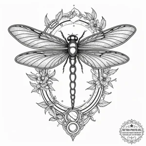 Tattoo design, a reconnaissance drone stylize... - эскиз тату (№1751612368_0, 04.07.2025 06:59) — tattoo-photo.ru