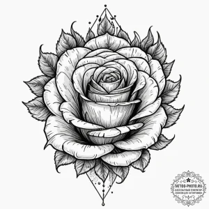 Tattoo design, a crystal formation growing ou... - эскиз тату (№1751612710_0, 04.07.2025 07:05) — tattoo-photo.ru
