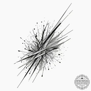 A sewing needle and thread, tattoo sketch des... - эскиз тату (№1751613136_0, 04.07.2025 07:12) — tattoo-photo.ru