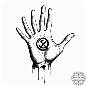 Tattoo design a silhouette of a hand, with a... - эскиз тату (№1751615362_0, 04.07.2025 07:49) — tattoo-photo.ru