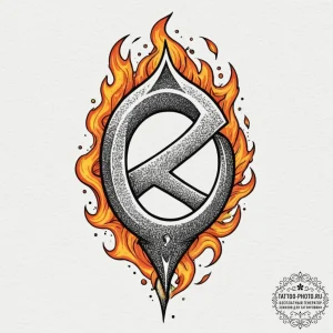 116. tattoo sketch: the rune "oud," depicted... - эскиз тату (№1751615627_0, 04.07.2025 07:53) — tattoo-photo.ru