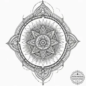 Tattoo design a fluid, abstract shape blendin... - эскиз тату (№1751616198_0, 04.07.2025 08:03) — tattoo-photo.ru
