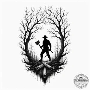 Tattoo sketch a human silhouette filled with... - эскиз тату (№1751618591_0, 04.07.2025 08:43) — tattoo-photo.ru