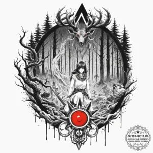 A trash polka composition of the corruption o... - эскиз тату (№1751620280_0, 04.07.2025 09:11) — tattoo-photo.ru