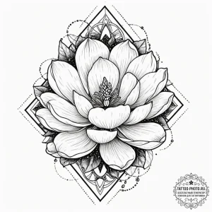 Magnolia, tattoo flash sheet design, clean li... - эскиз тату (№1751621049_0, 04.07.2025 09:24) — tattoo-photo.ru