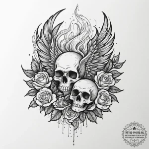 Tattoo sketch a phoenix, not in flames, but i... - эскиз тату (№1751621640_0, 04.07.2025 09:34) — tattoo-photo.ru