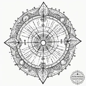 Tattoo sketch a zodiac symbol as a gate or po... - эскиз тату (№1751622242_0, 04.07.2025 09:44) — tattoo-photo.ru