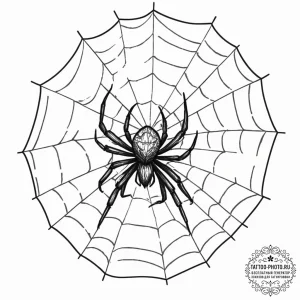 Tattoo design a spiderweb that has caught not... - эскиз тату (№1751623014_0, 04.07.2025 09:56) — tattoo-photo.ru
