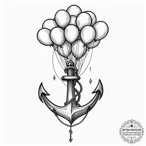 Tattoo design a boat's anchor, not sinking, b... - эскиз тату (№1751623101_0, 04.07.2025 09:58) — tattoo-photo.ru