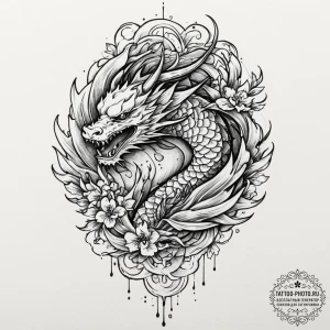 Tattoo sketch a shattered glass effect, with... - эскиз тату (№1751623530_0, 04.07.2025 10:05) — tattoo-photo.ru