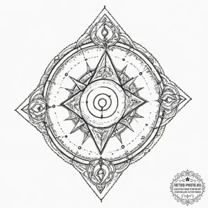 Tattoo design a magical grimoire with a glowi... - эскиз тату (№1751625844_0, 04.07.2025 10:44) — tattoo-photo.ru