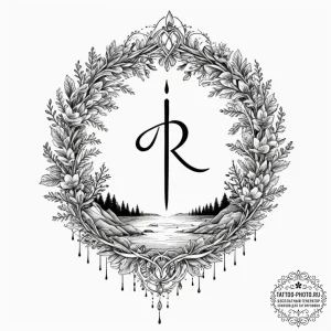 122. tattoo design: a "lelya" rune integrated... - эскиз тату (№1751626101_0, 04.07.2025 10:48) — tattoo-photo.ru