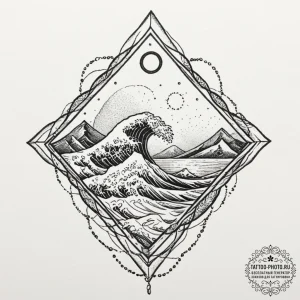 Tattoo sketch a detailed patch or crest desig... - эскиз тату (№1751627983_0, 04.07.2025 11:19) — tattoo-photo.ru