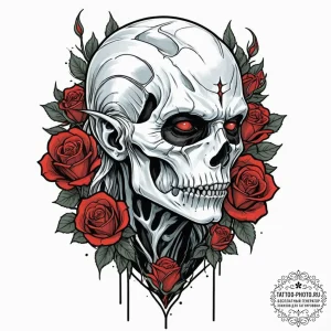 A graphic novel style portrait of a white wal... - эскиз тату (№1751635186_0, 04.07.2025 13:19) — tattoo-photo.ru