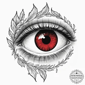 Tattoo sketch a human eye with digital overla... - эскиз тату (№1751641388_0, 04.07.2025 15:03) — tattoo-photo.ru