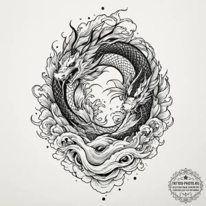 Tattoo design a dark, foggy swamp with myster... - эскиз тату (№1751641992_0, 04.07.2025 15:13) — tattoo-photo.ru