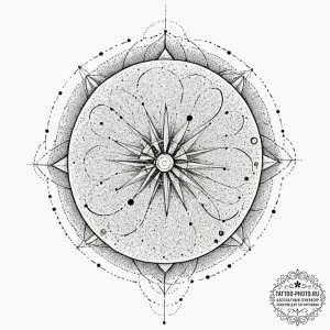 Tattoo design an abstract pattern resembling... - эскиз тату (№1751644991_0, 04.07.2025 16:03) — tattoo-photo.ru