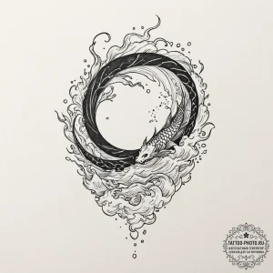 Tattoo sketch an abstract representation of a... - эскиз тату (№1751645334_0, 04.07.2025 16:08) — tattoo-photo.ru