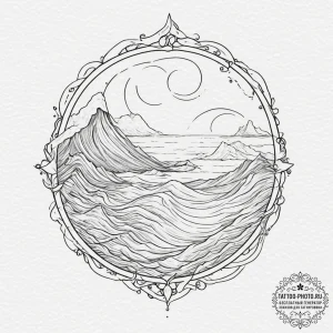 Tattoo design an abstract representation of t... - эскиз тату (№1751646917_0, 04.07.2025 16:35) — tattoo-photo.ru