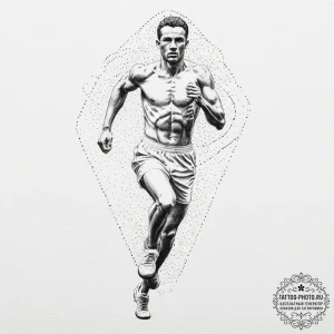 Tattoo design a stylized representation of hu... - эскиз тату (№1751647778_0, 04.07.2025 16:49) — tattoo-photo.ru