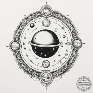 Tattoo design a blackwork tattoo of the rulin... - эскиз тату (№1751650259_0, 04.07.2025 17:30) — tattoo-photo.ru