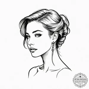 Tattoo sketch a minimalist design on the back... - эскиз тату (№1751652194_0, 04.07.2025 18:03) — tattoo-photo.ru