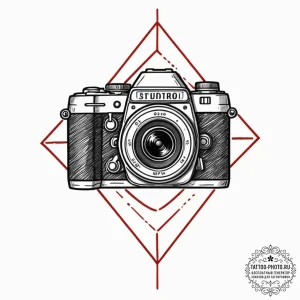 A camera aperture symbol, tattoo flash sheet... - эскиз тату (№1751653142_0, 04.07.2025 18:19) — tattoo-photo.ru