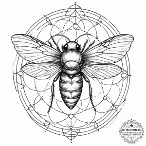 A cicada with its shell, tattoo line art, on... - эскиз тату (№1751653483_0, 04.07.2025 18:24) — tattoo-photo.ru