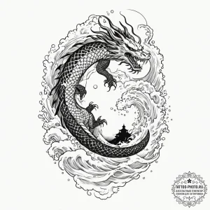Tattoo sketch a silhouette of a man standing... - эскиз тату (№1751656219_0, 04.07.2025 19:10) — tattoo-photo.ru