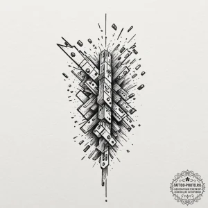 Tattoo design a series of falling dominoes, b... - эскиз тату (№1751657319_0, 04.07.2025 19:28) — tattoo-photo.ru
