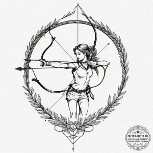 Tattoo sketch a sagittarius archer, drawing a... - эскиз тату (№1751658019_0, 04.07.2025 19:40) — tattoo-photo.ru