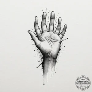 Tattoo design a "clutch play" symbol like a h... - эскиз тату (№1751659798_0, 04.07.2025 20:09) — tattoo-photo.ru
