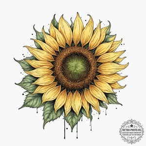 Tattoo sketch a sunrise, but instead of the s... - эскиз тату (№1751660481_0, 04.07.2025 20:21) — tattoo-photo.ru