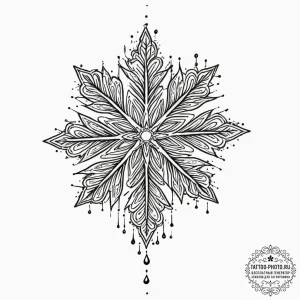Tattoo design a single, delicate snowflake me... - эскиз тату (№1751660737_0, 04.07.2025 20:25) — tattoo-photo.ru
