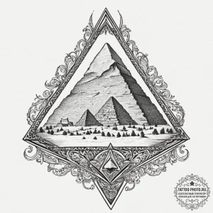 Tattoo sketch a solid, ancient pyramid, for e... - эскиз тату (№1751661243_0, 04.07.2025 20:34) — tattoo-photo.ru