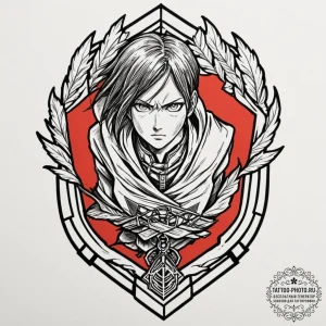 The scout regiment logo from attack on titan,... - эскиз тату (№1751662176_0, 04.07.2025 20:49) — tattoo-photo.ru