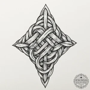 Tattoo sketch a strong, defensive knot or int... - эскиз тату (№1751663119_0, 04.07.2025 21:05) — tattoo-photo.ru