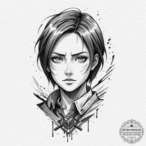 The scout regiment logo from attack on titan,... - эскиз тату (№1751665865_0, 04.07.2025 21:51) — tattoo-photo.ru