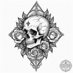 Tattoo design an abstract "game save" symbol... - эскиз тату (№1751666778_0, 04.07.2025 22:06) — tattoo-photo.ru