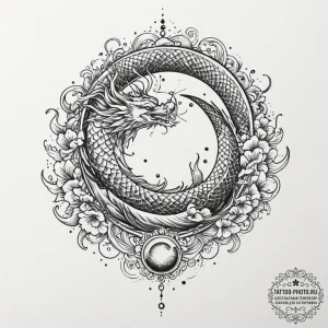 Tattoo sketch a zodiac symbol as a dynamic, a... - эскиз тату (№1751667706_0, 04.07.2025 22:21) — tattoo-photo.ru