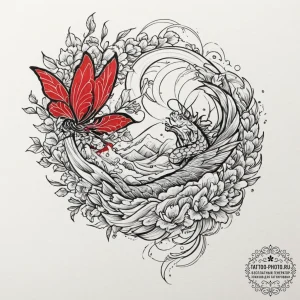 Tattoo sketch a butterfly whose wings are sta... - эскиз тату (№1751668555_0, 04.07.2025 22:35) — tattoo-photo.ru