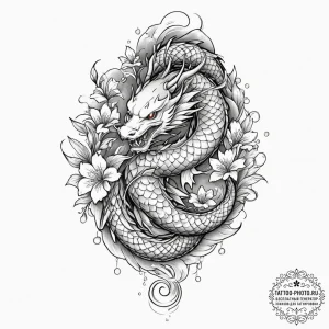 Tattoo design a minimalist floral design on t... - эскиз тату (№1751669656_0, 04.07.2025 22:54) — tattoo-photo.ru