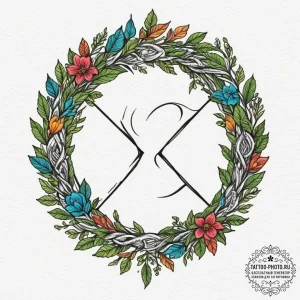110. tattoo sketch: "yest" rune intertwined w... - эскиз тату (№1751673205_0, 04.07.2025 23:53) — tattoo-photo.ru