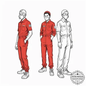 A graphic novel style tattoo of the character... - эскиз тату (№1751673968_0, 05.07.2025 00:06) — tattoo-photo.ru