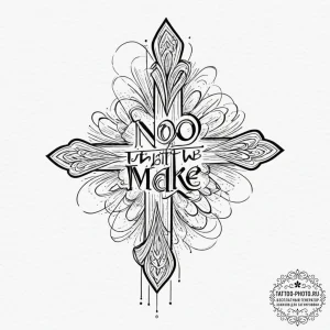 A graphic tattoo of the phrase "no fate but w... - эскиз тату (№1751674053_0, 05.07.2025 00:07) — tattoo-photo.ru