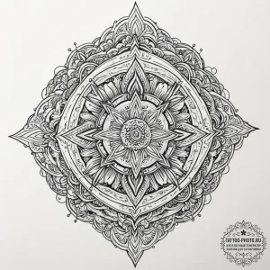 A neo-traditional tattoo of the tesseract, gl... - эскиз тату (№1751675076_0, 05.07.2025 00:24) — tattoo-photo.ru