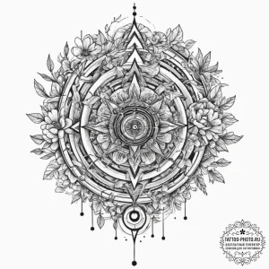 Tattoo design a single, perfect bloom with a... - эскиз тату (№1751676528_0, 05.07.2025 00:48) — tattoo-photo.ru