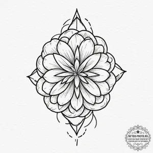 Tattoo design a symbol of personal resilience... - эскиз тату (№1751680525_0, 05.07.2025 01:55) — tattoo-photo.ru
