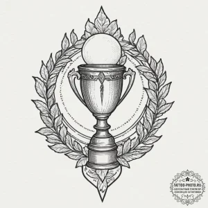 Tattoo sketch a glowing "achievement unlocked... - эскиз тату (№1751680947_0, 05.07.2025 02:02) — tattoo-photo.ru